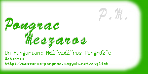 pongrac meszaros business card